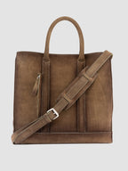 QUENTIN 026 - Taupe Suede Briefcase