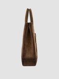 QUENTIN 026 - Taupe Suede Briefcase - thumb image 4,side view