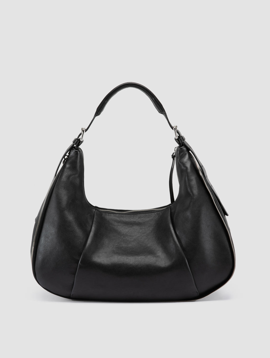 GHINZA 002 - Schwarze Umhängetaschen aus Leder - image 4,side view