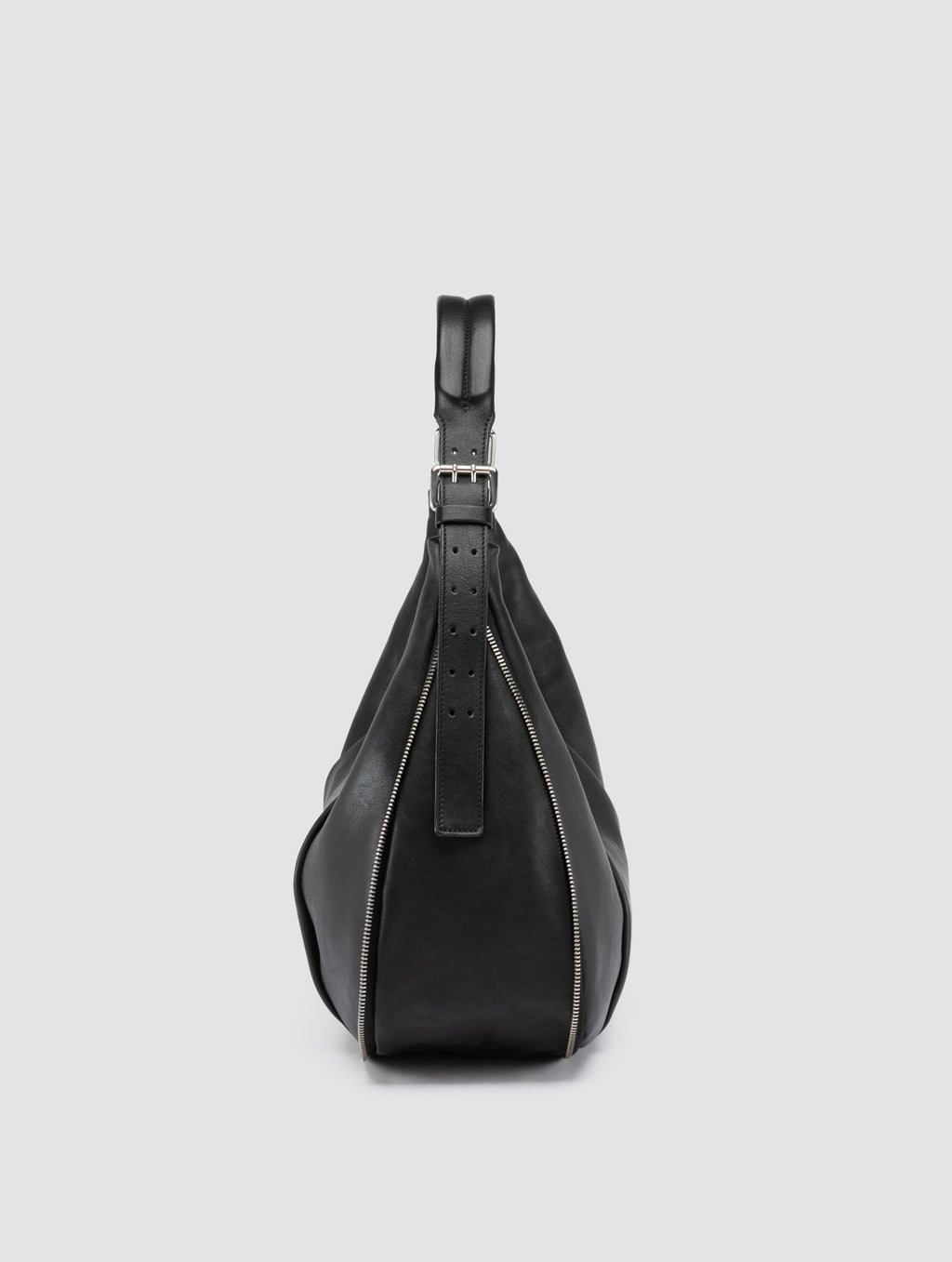 GHINZA 002 - Schwarze Umhängetaschen aus Leder - image 11,side view