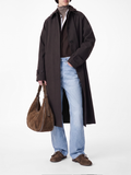 GHINZA 002 - Brown Suede Shoulder Bags - thumb image 2,side view