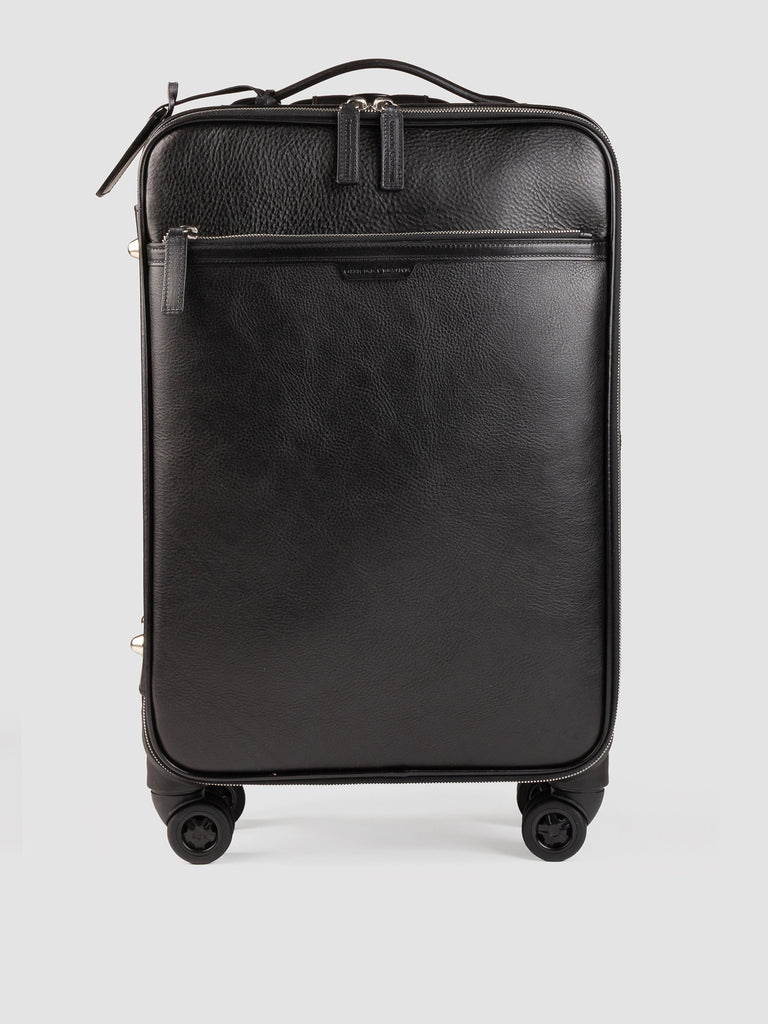GULLIVER 001 - Black Leather Suitcase