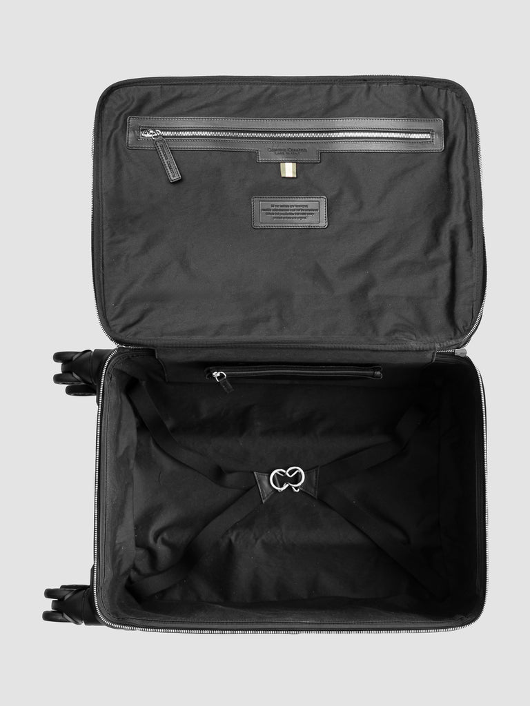 GULLIVER 001 - Black Leather Suitcase