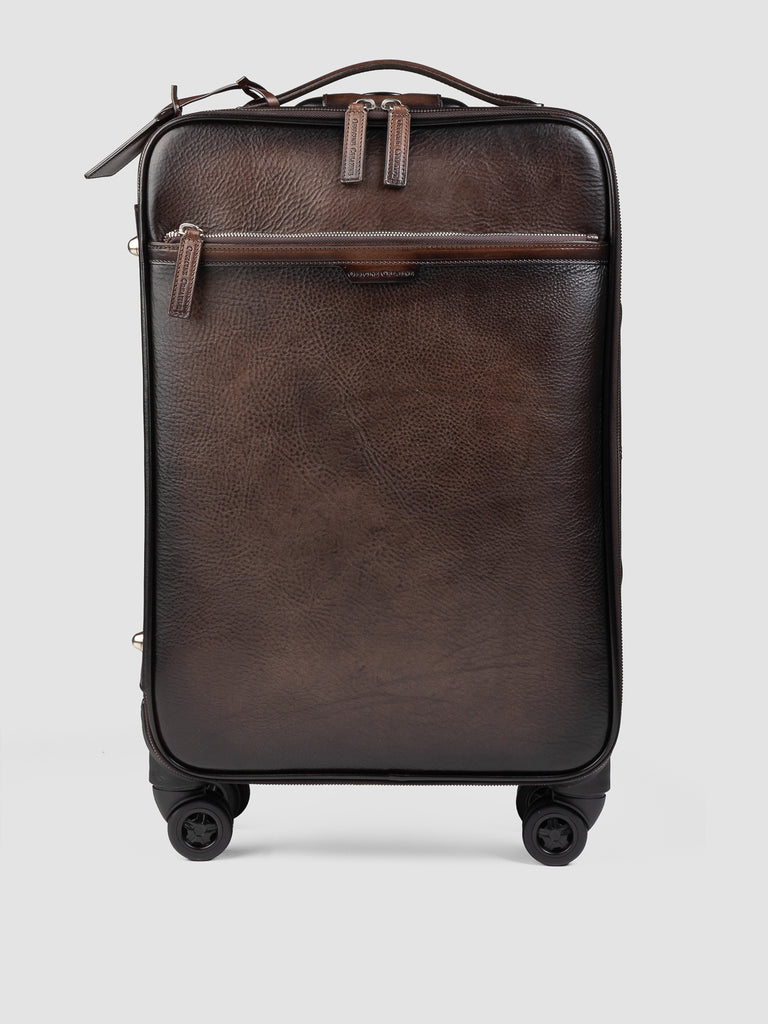 GULLIVER 001 - Brown Leather Suitcase