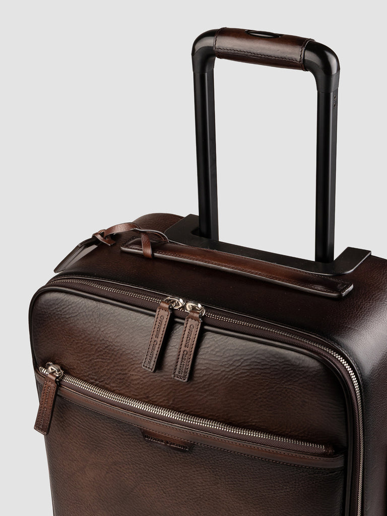 GULLIVER 001 - Brown Leather Suitcase