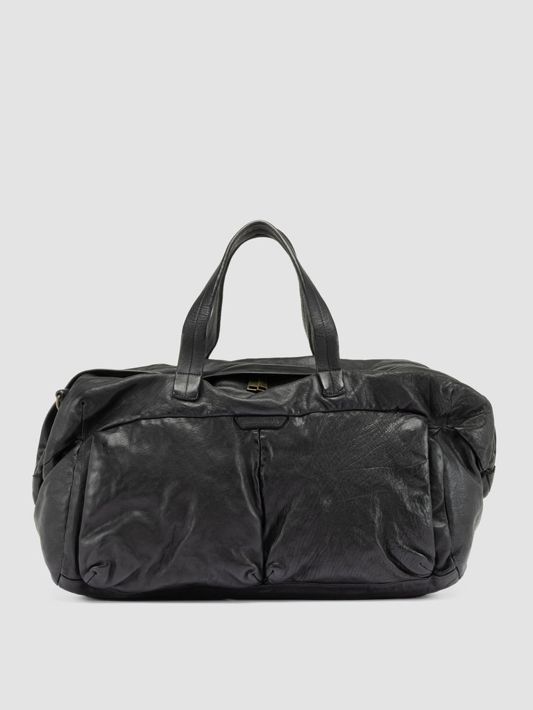 HELMET 049 - Black Leather Weekend Bags