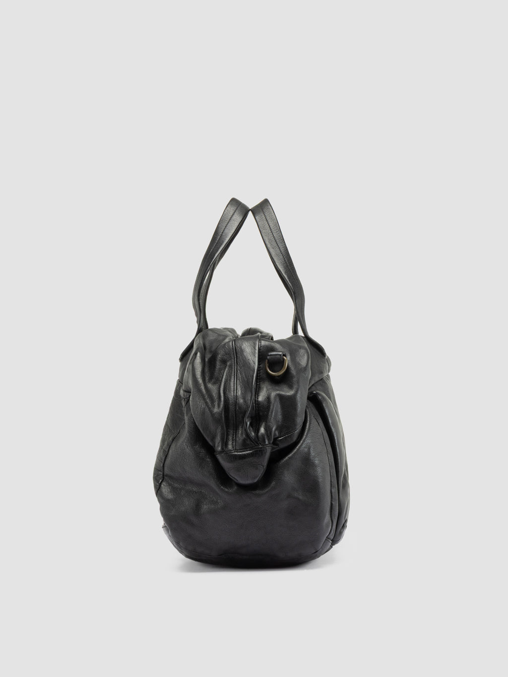 HELMET 049 - Schwarzer Weekender aus Leder - image 4