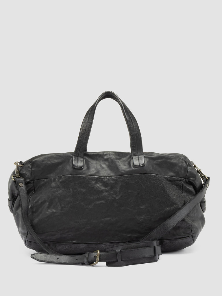 HELMET 049 - Black Leather Weekend Bags