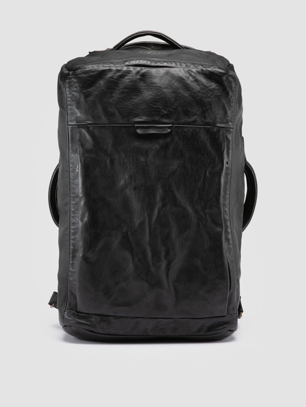 HELMET 052 - Black Leather Backpack - image 1,side view