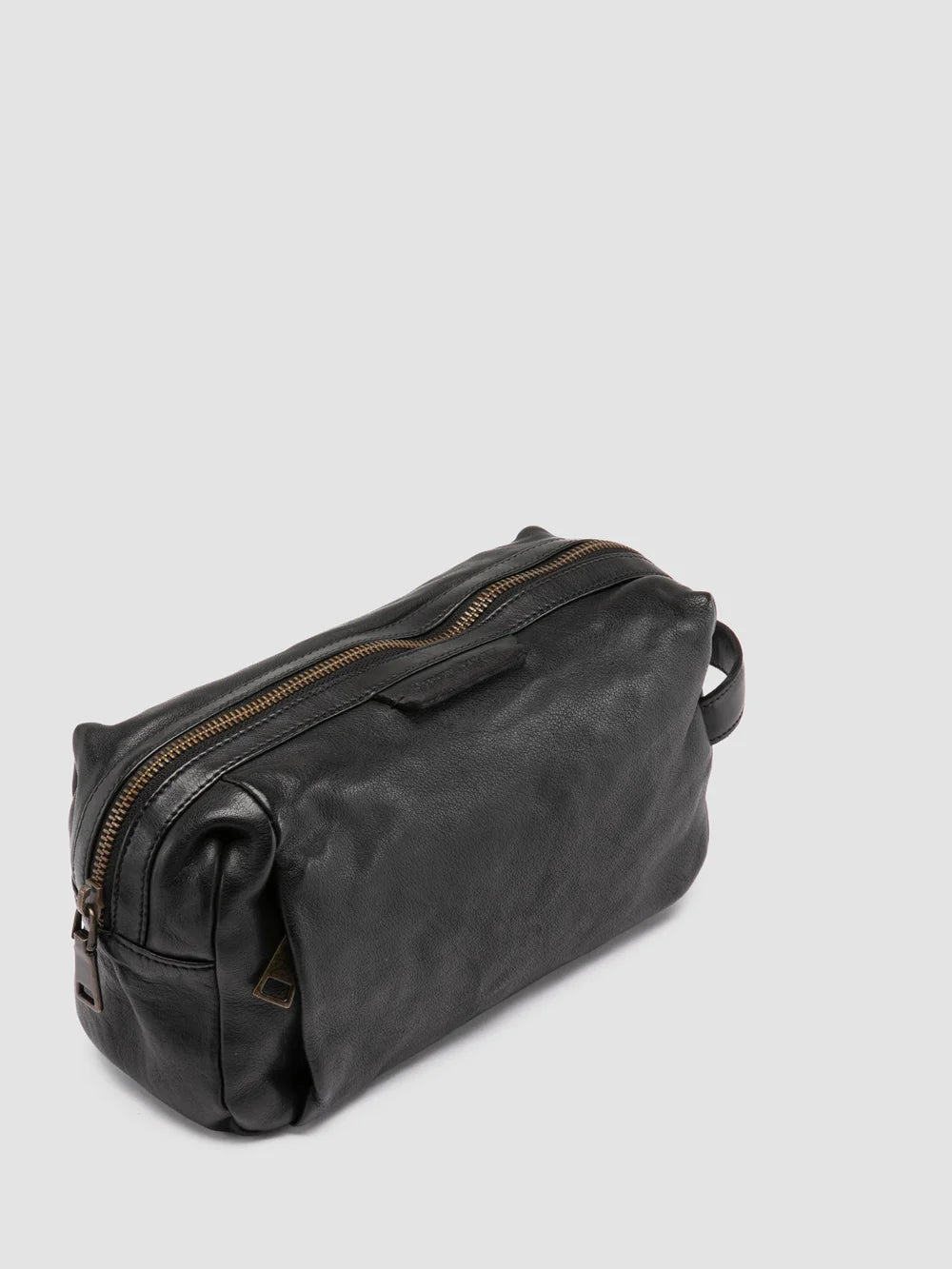 HELMET 054 - Schwarze Ledertasche - image 2,side view