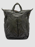 HELMET 055 - Green Leather Backpack