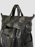 HELMET 055 - Green Leather Backpack - thumb image 7,side view
