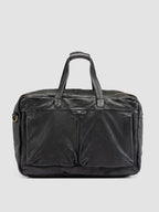 HELMET 056 - Black Leather Travel Bag