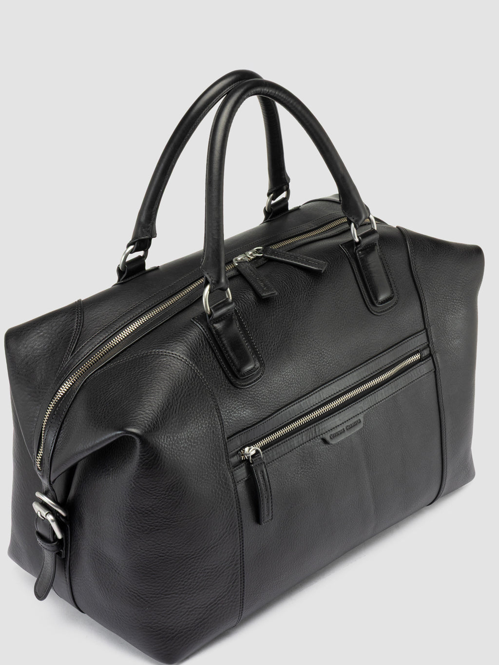 JULES 006 - Black Leather Travel Bag