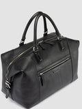 JULES 006 - Black Leather Travel Bag