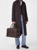 JULES 006 - Braune Reisetasche aus Leder - thumb image 2,side view