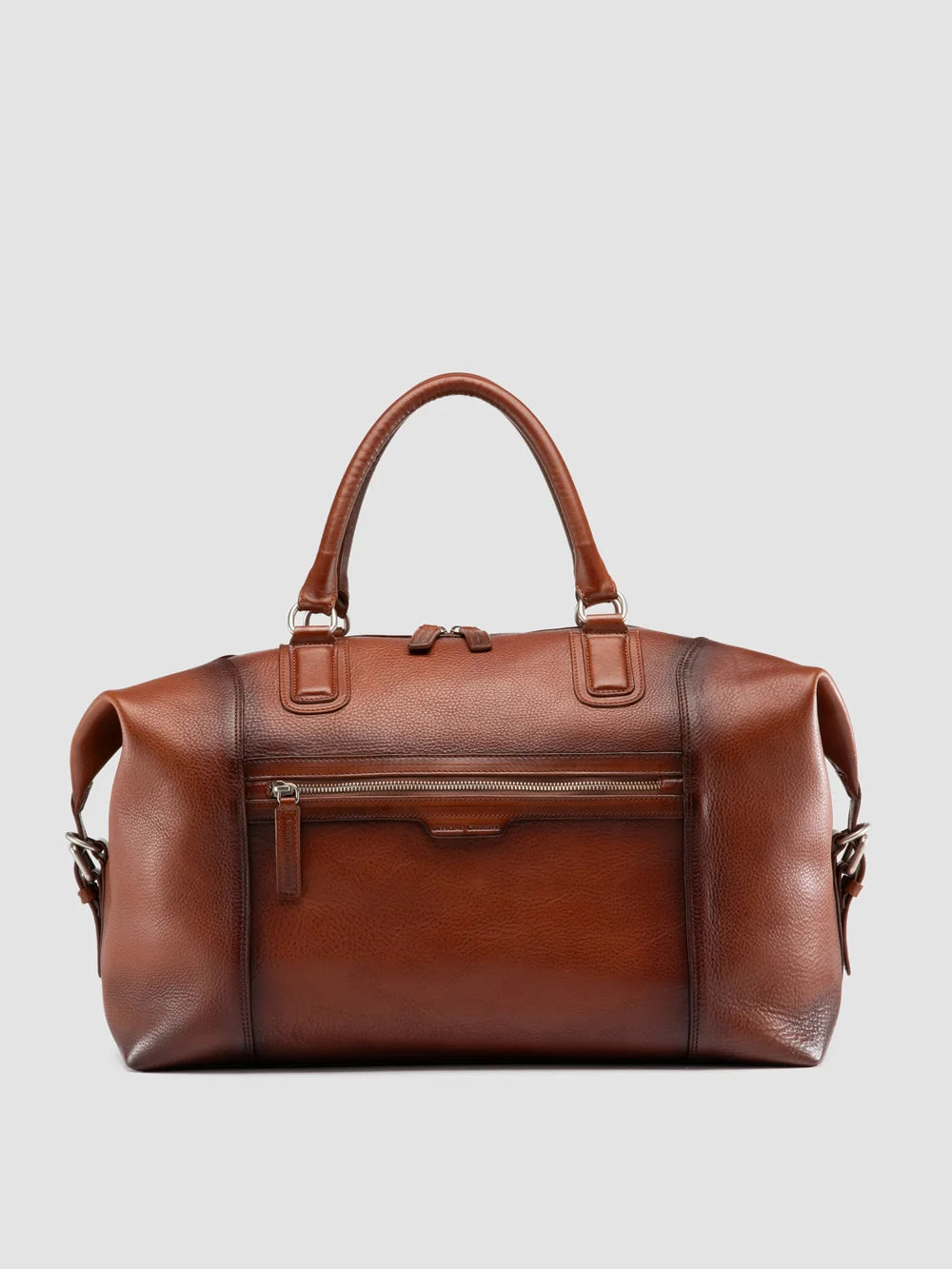 JULES 006 - Brown Leather Travel Bag - image 1,side view