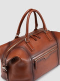 JULES 006 - Brown Leather Travel Bag - thumb image 2,side view