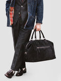 JULES 006 - Black Suede Travel Bag - thumb image 2,side view