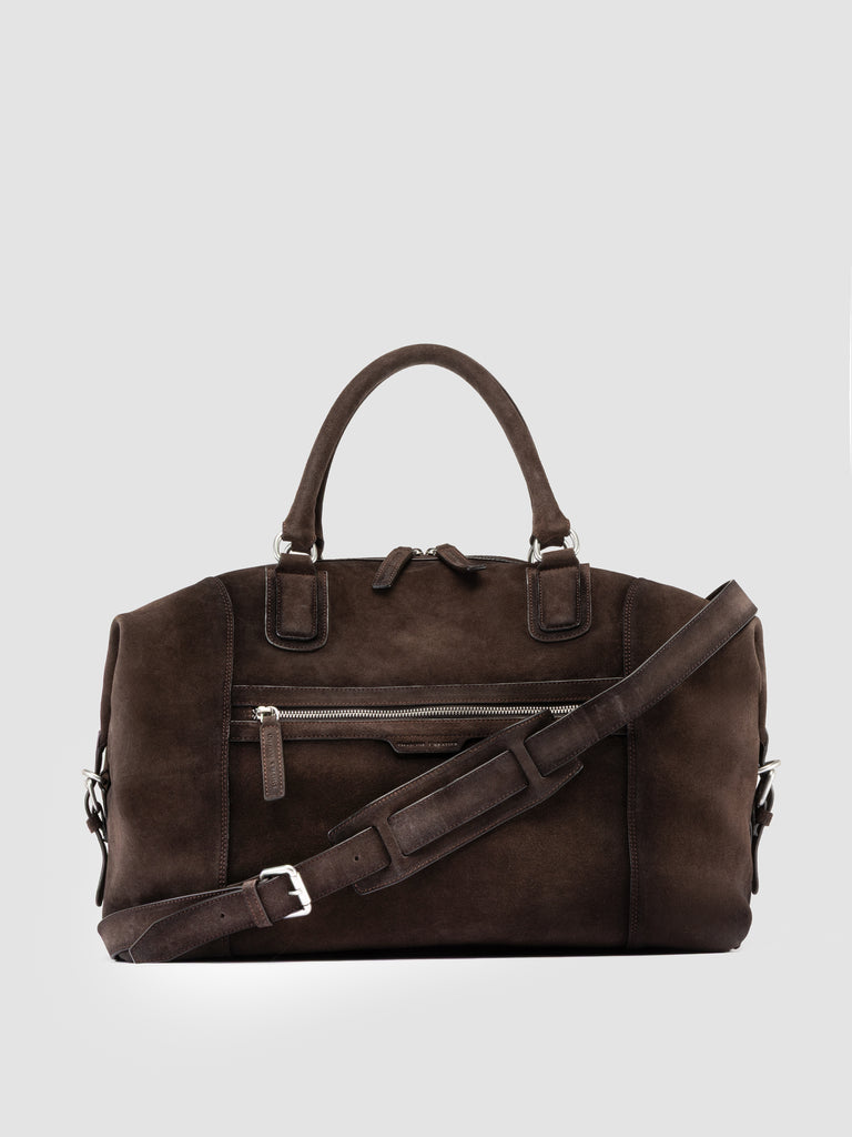 JULES 006 - Braune Reisetasche aus Wildleder