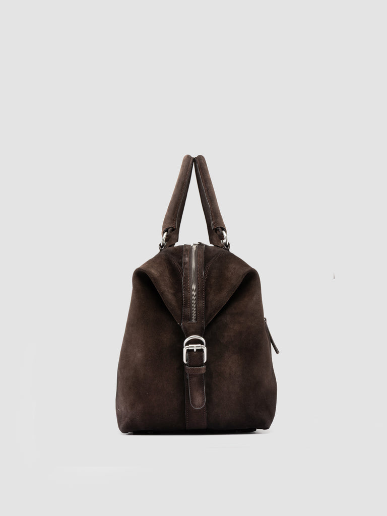 JULES 006 - Braune Reisetasche aus Wildleder