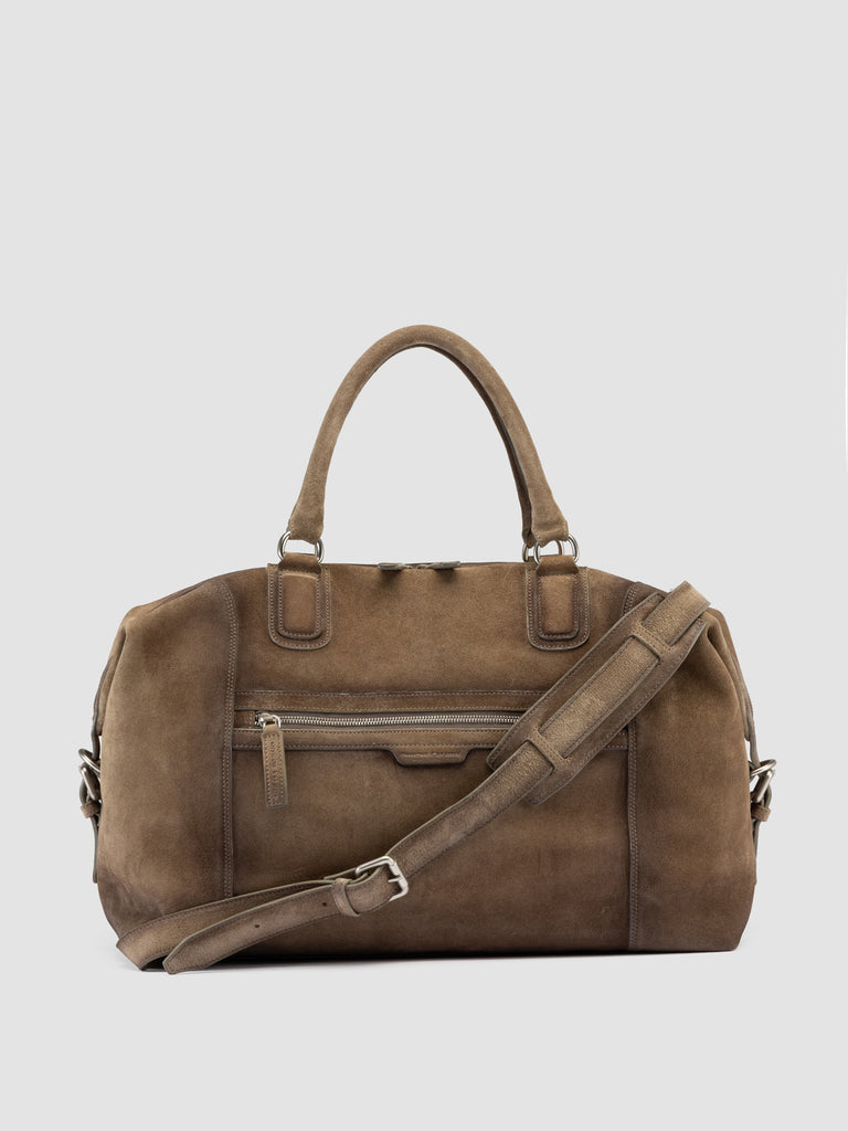JULES 006 - Taupe Suede Travel Bag