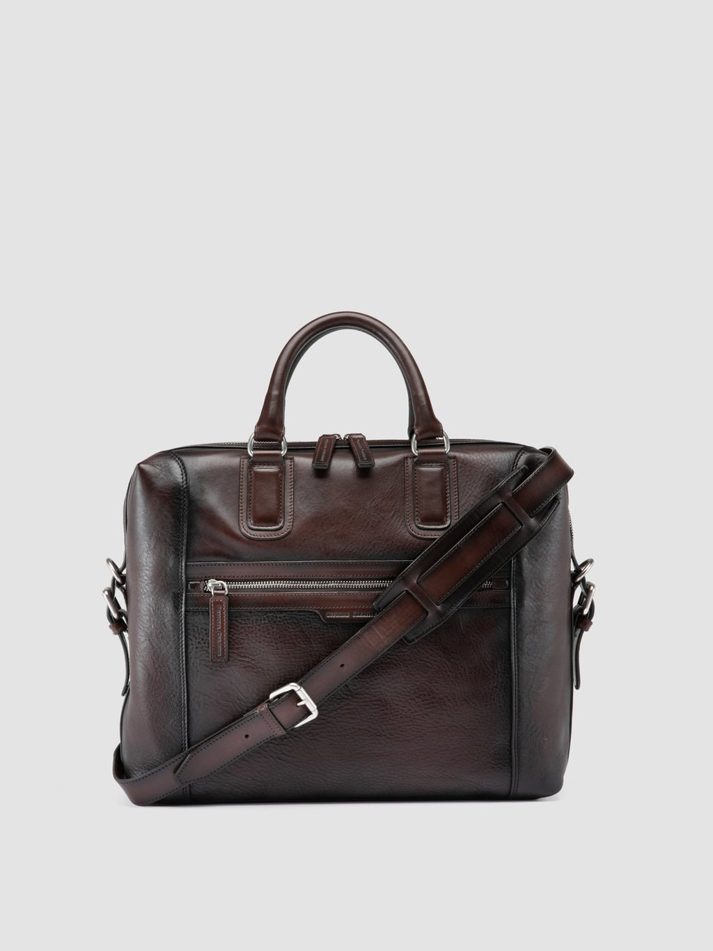 JULES 007 - Brown Leather Briefcase