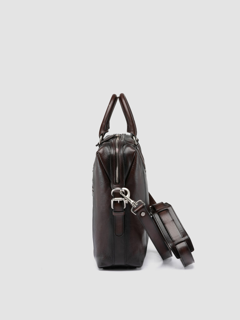 JULES 007 - Aktentasche aus braunem Leder