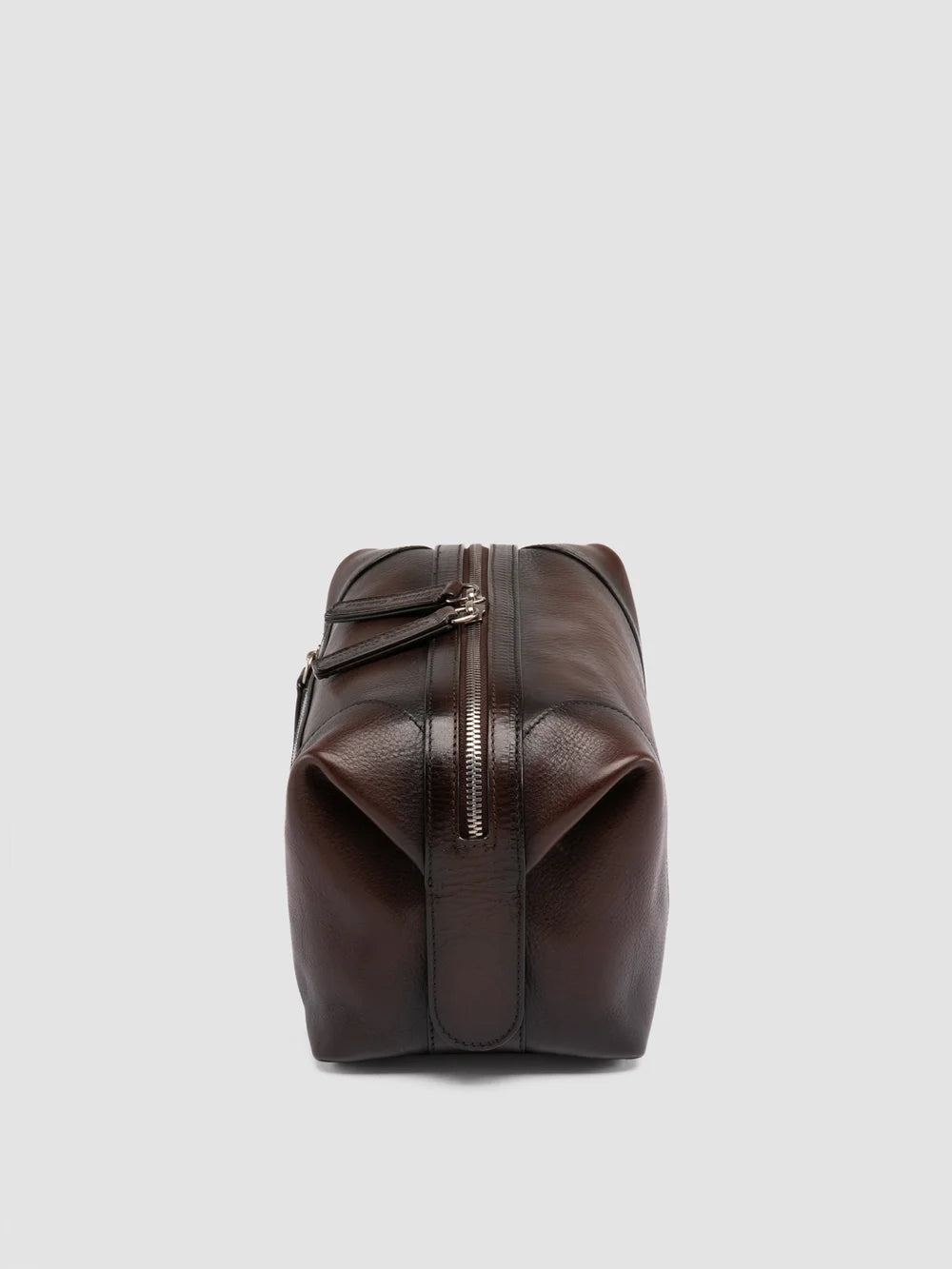 JULES 008 - Brown Leather Pouch - image 5,side view