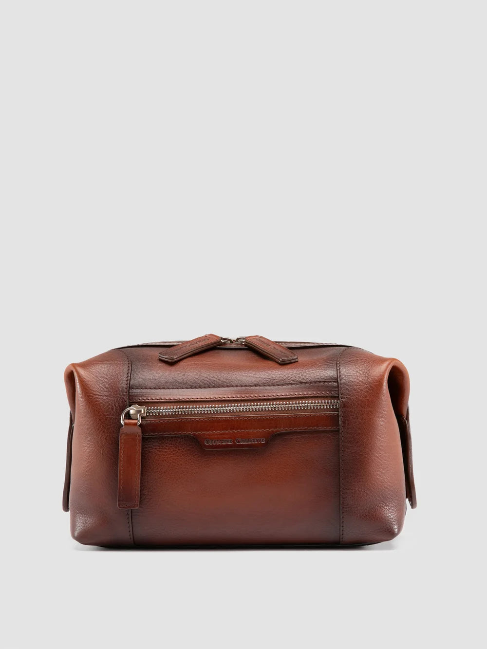 JULES 008 - Brown Leather Pouch - image 1,side view