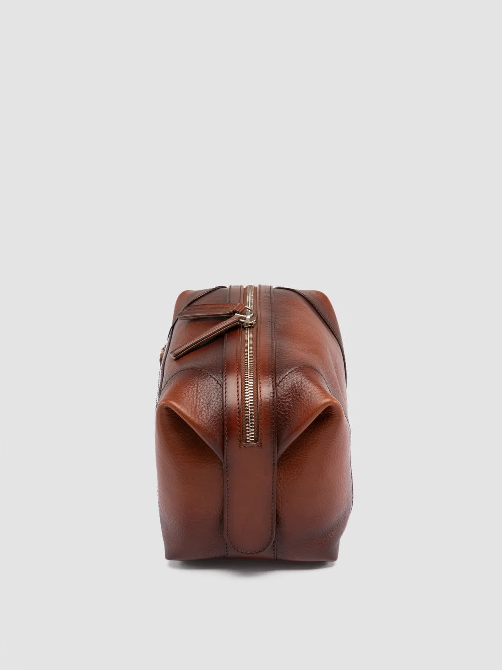 JULES 008 - Brown Leather Pouch - image 5,side view