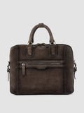 JULES 011 - Brown Suede Briefcase - thumb image 3,side view