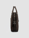 JULES 011 - Brown Suede Briefcase - thumb image 4,side view