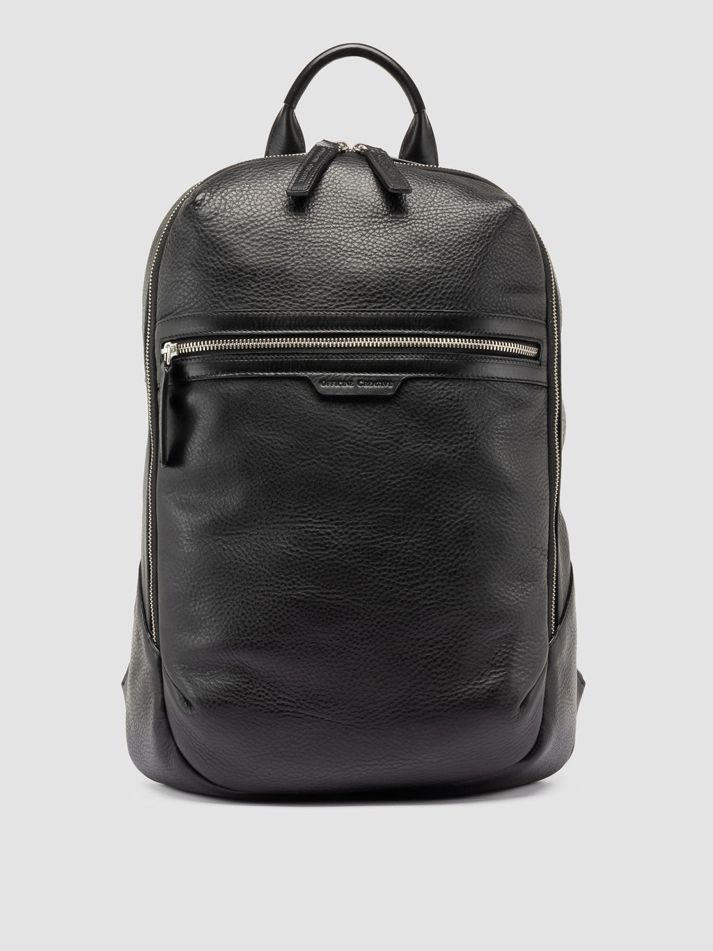 JULES 012 - Black Leather Backpack - image 1,side view