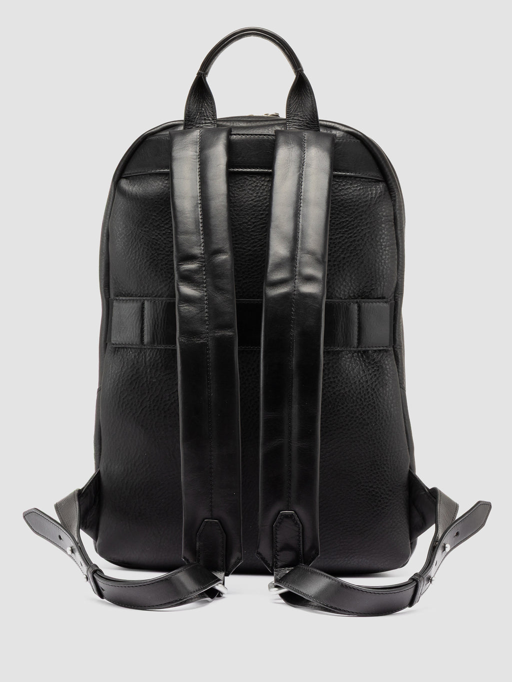 JULES 012 - Black Leather Backpack - image 4,side view