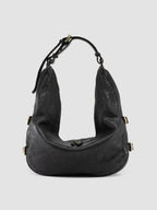 JULIE 015 - Black Leather Shoulder Bag