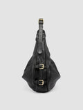 JULIE 015 - Black Leather Shoulder Bag - thumb image 5,side view
