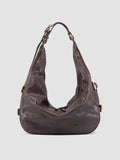 JULIE 015 - Burgundy Leather Shoulder Bag - thumb image 1,side view