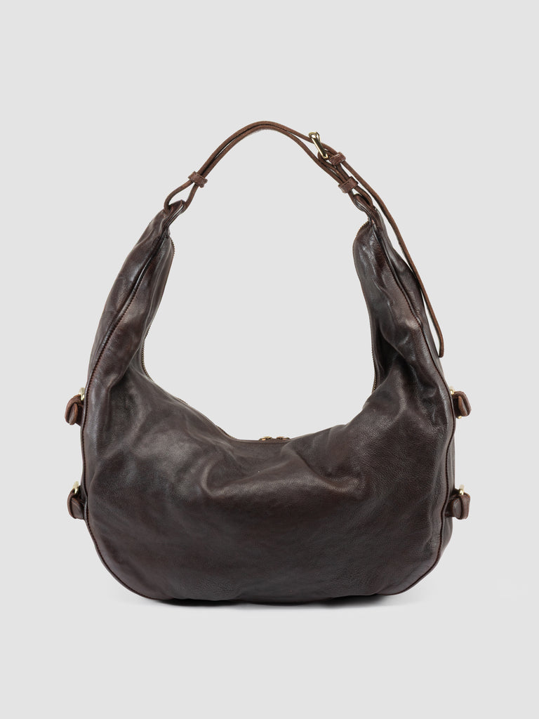 JULIE 015 - Brown Leather Shoulder Bag