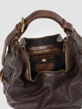 JULIE 015 - Brown Leather Shoulder Bag - thumb image 6,side view