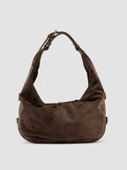 JULIE 015 - Brown Suede Shoulder Bag