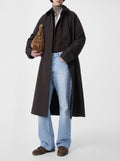 JULIE 016 - Brown Suede Shoulder Bag - thumb image 2,side view