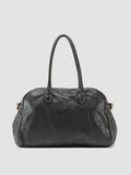 JULIE 019 - Black Leather Handle Bag - thumb image 1,side view