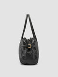 JULIE 019 - Black Leather Handle Bag - thumb image 3,side view