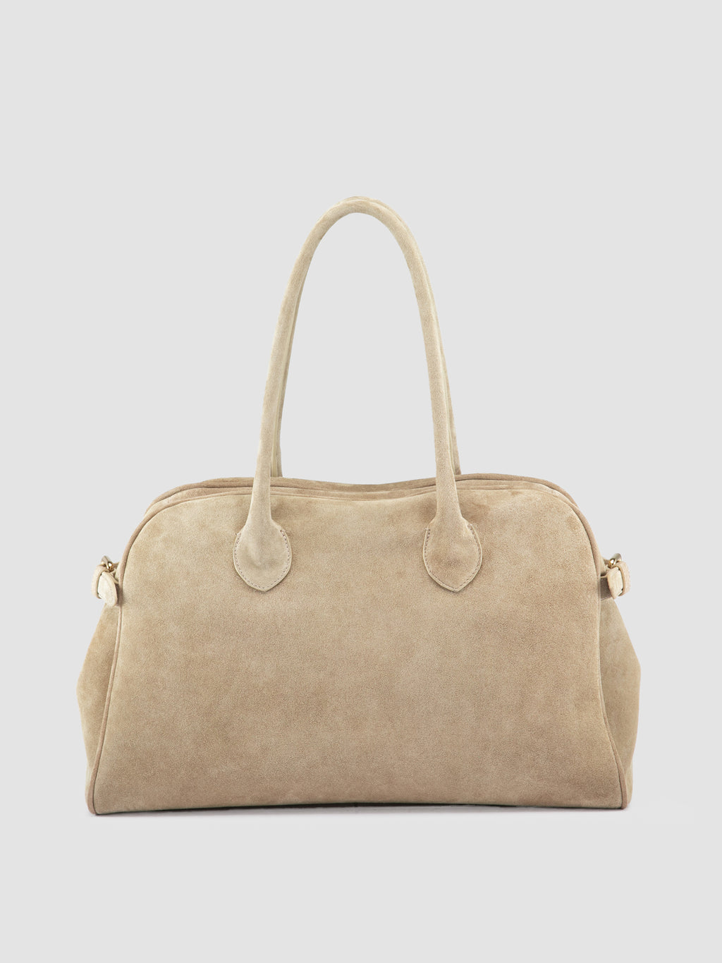JULIE 019 - Beige Suede Handle Bag - image 4,side view