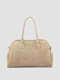 JULIE 019 - Beige Suede Handle Bag - thumb image 4,side view