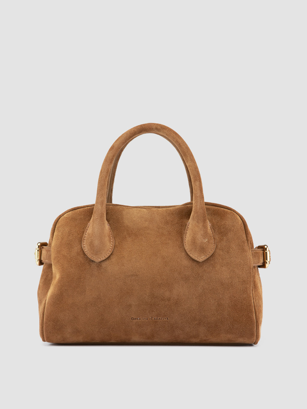 JULIE 020 - Brown Suede Handle Bag - image 1,side view