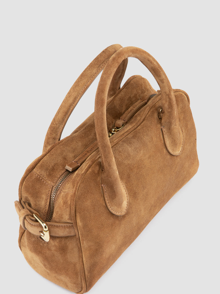 JULIE 020 - Brown Suede Handle Bag