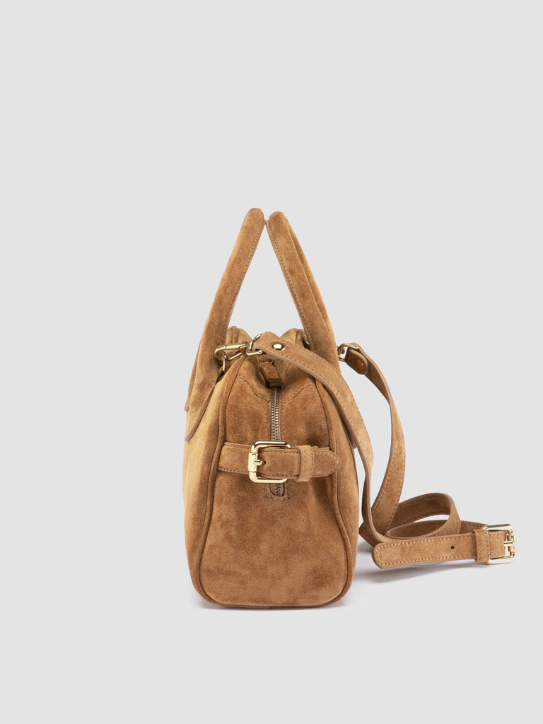 JULIE 020 - Brown Suede Handle Bag