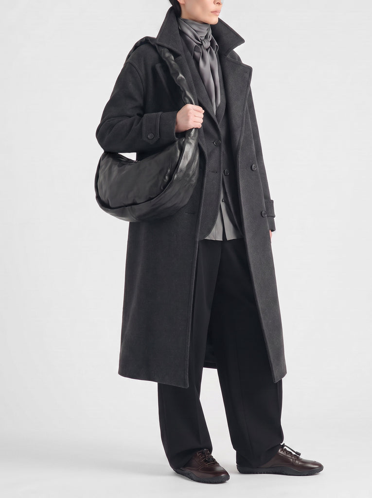 BOLINA 046 - Black Leather Crossbody Bag